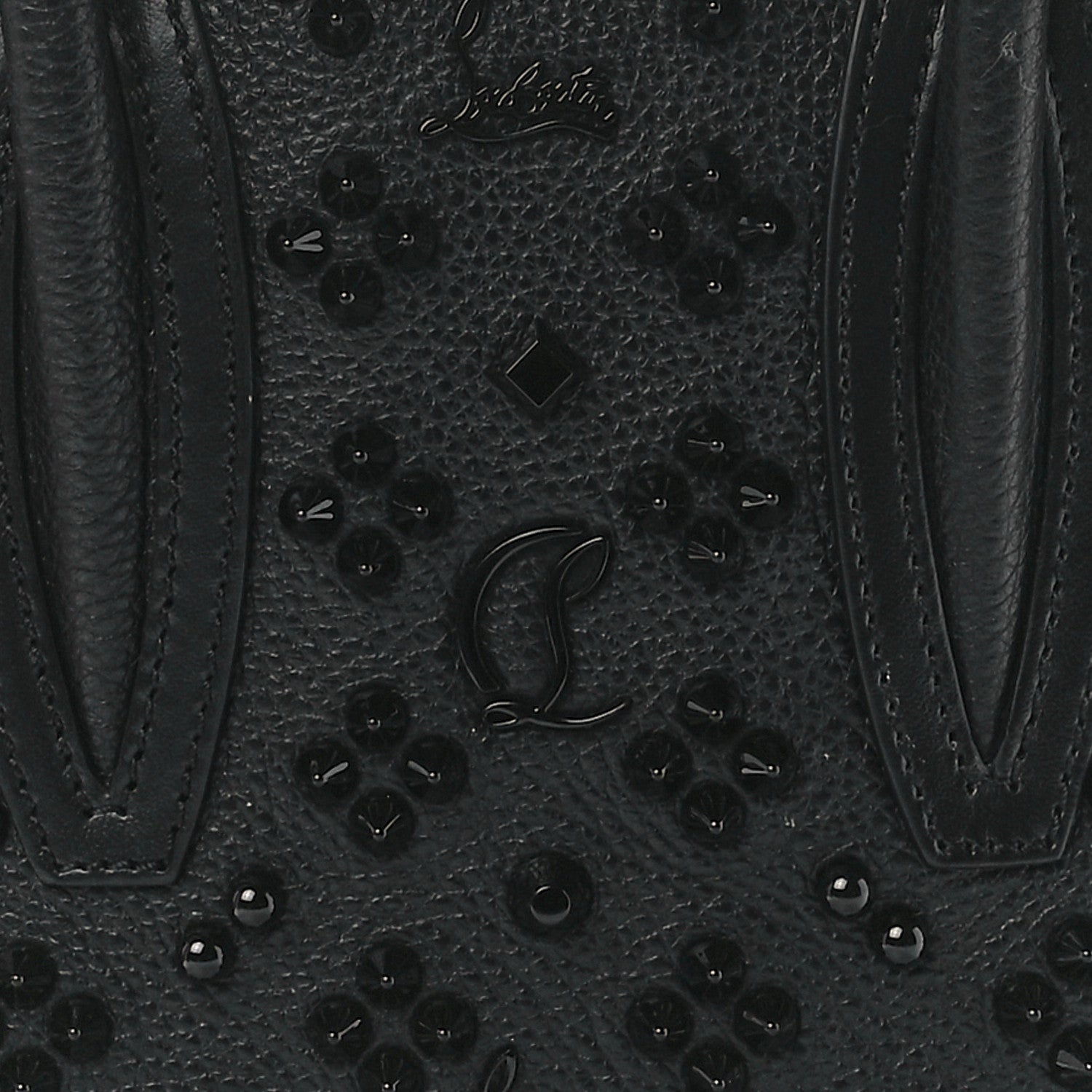 Christian Louboutin Calfskin Spikes Loubinthesky Mini Paloma Black 8 of 11