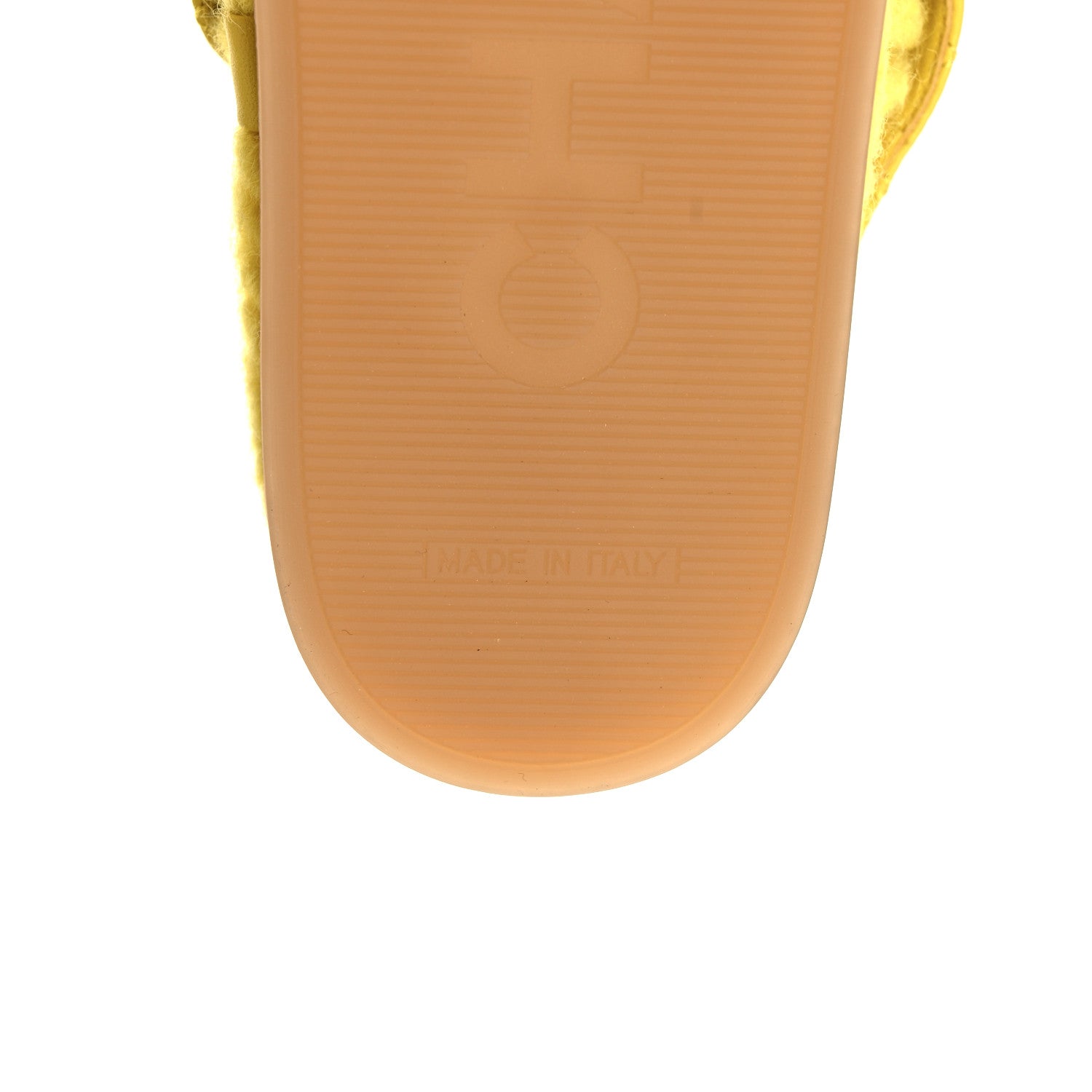 Chanel Cord Lambskin Quilted Logo Sandals 37 Yellow 7 of 8