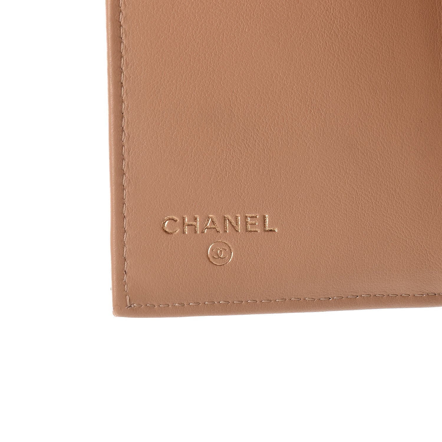 Chanel Caviar Quilted Compact Boy Flap Wallet Beige 6 of 8