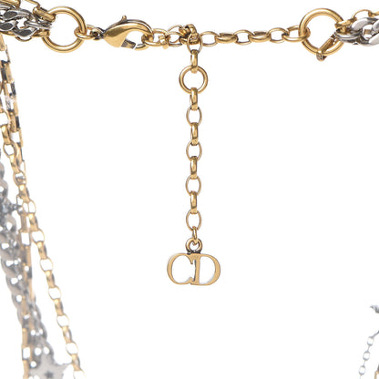 Christian Dior Metal Star J'adior Multi Strand Necklace Aged Gold 6 of 8