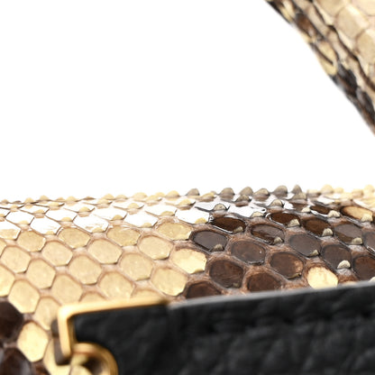 Louis Vuitton Taurillon Snakeskin Mini Capucines Black 11 of 13