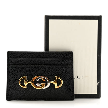 Gucci Grainy Calfskin Zumi Card Holder Black 7 of 7