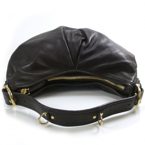 Burberry Prorsum Leather Pleated Hobo Brown 5 of 10