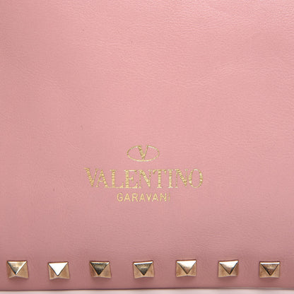 Valentino Garavani Vitello Large Rockstud Zip Wristlet Pouch Pop Gardenia 9 of 10