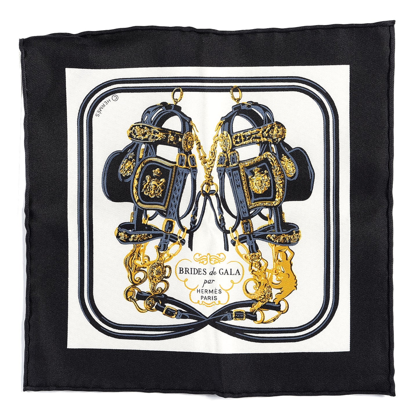 Silk Brides de Gala Nano Scarf 20 Black White Or