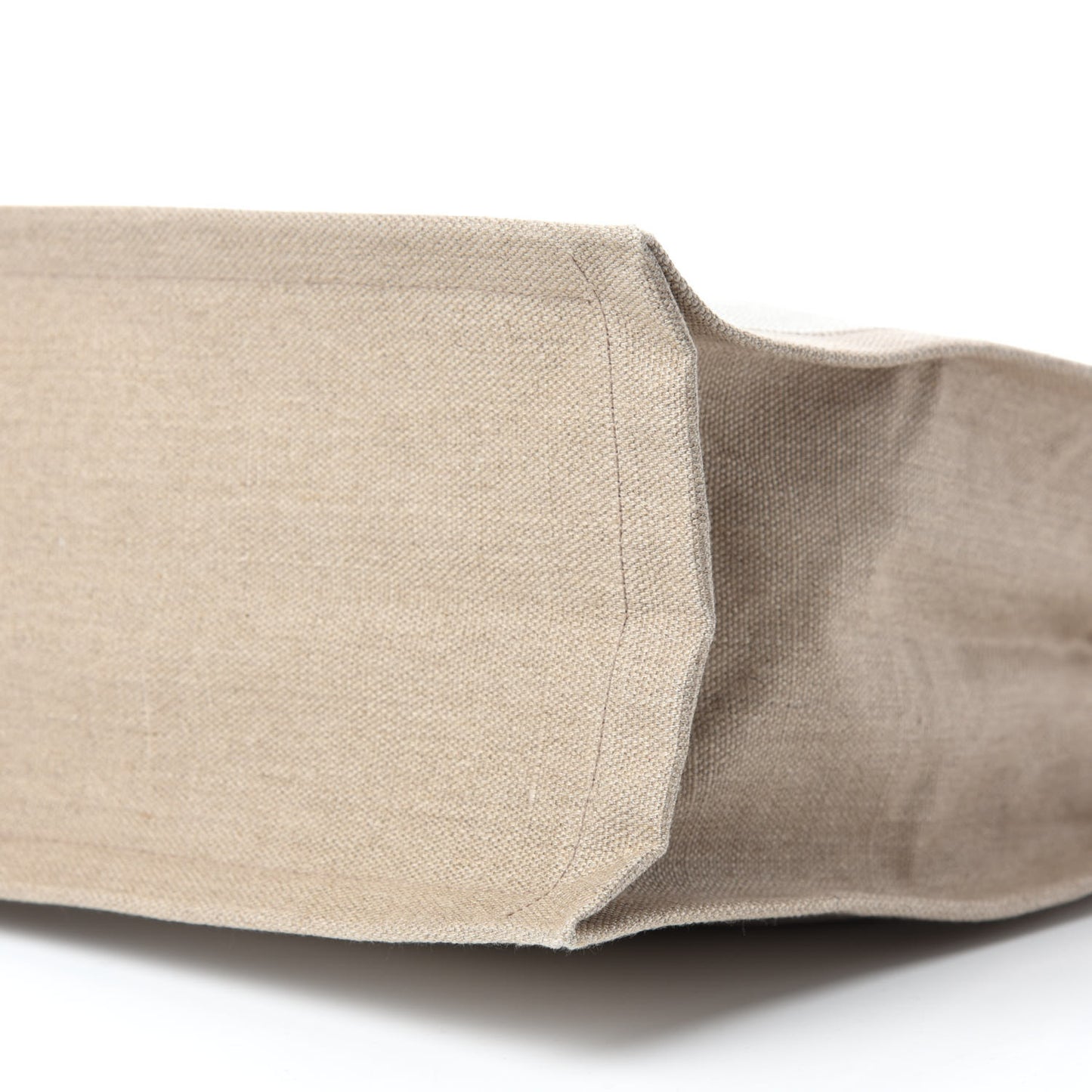 Linen Calfskin Rive Gauche North South Tote Optic White