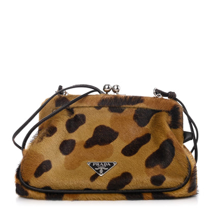 Prada Calf Hair Leopard Print Kisslock Crossbody 1 of 4