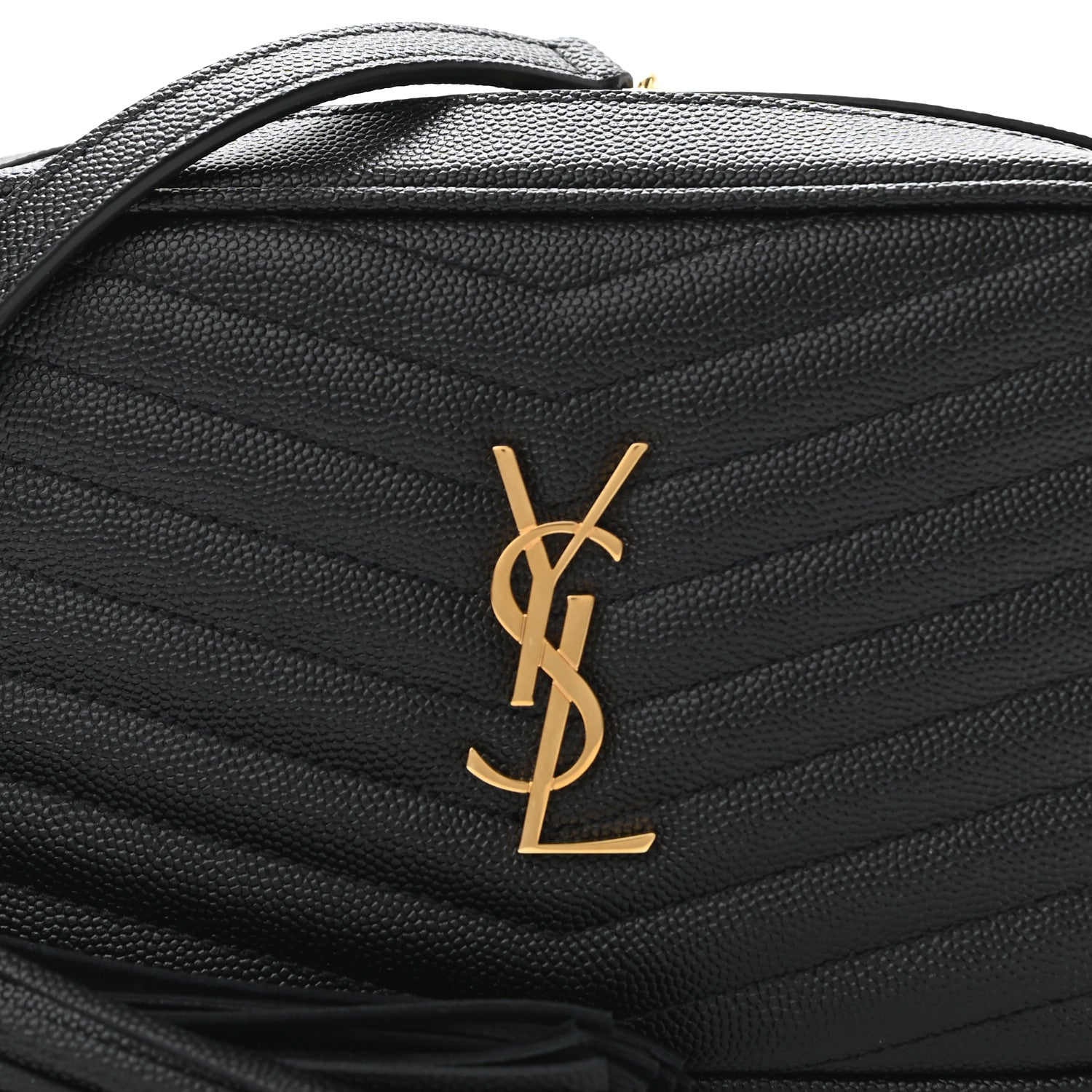 Saint Laurent Grain De Poudre Matelasse Monogram Mini Lou Camera Bag Black 8 of 10