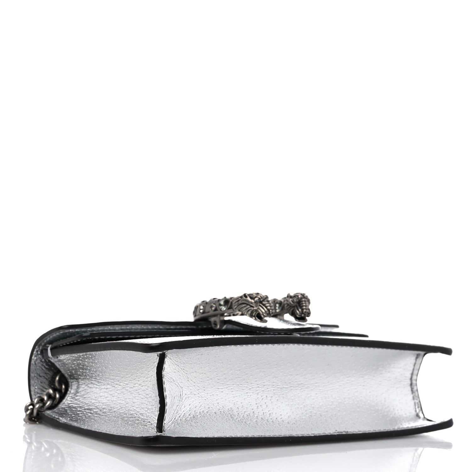 Gucci Metallic Calfskin Super Mini Dionysus Shoulder Bag Silver 4 of 8