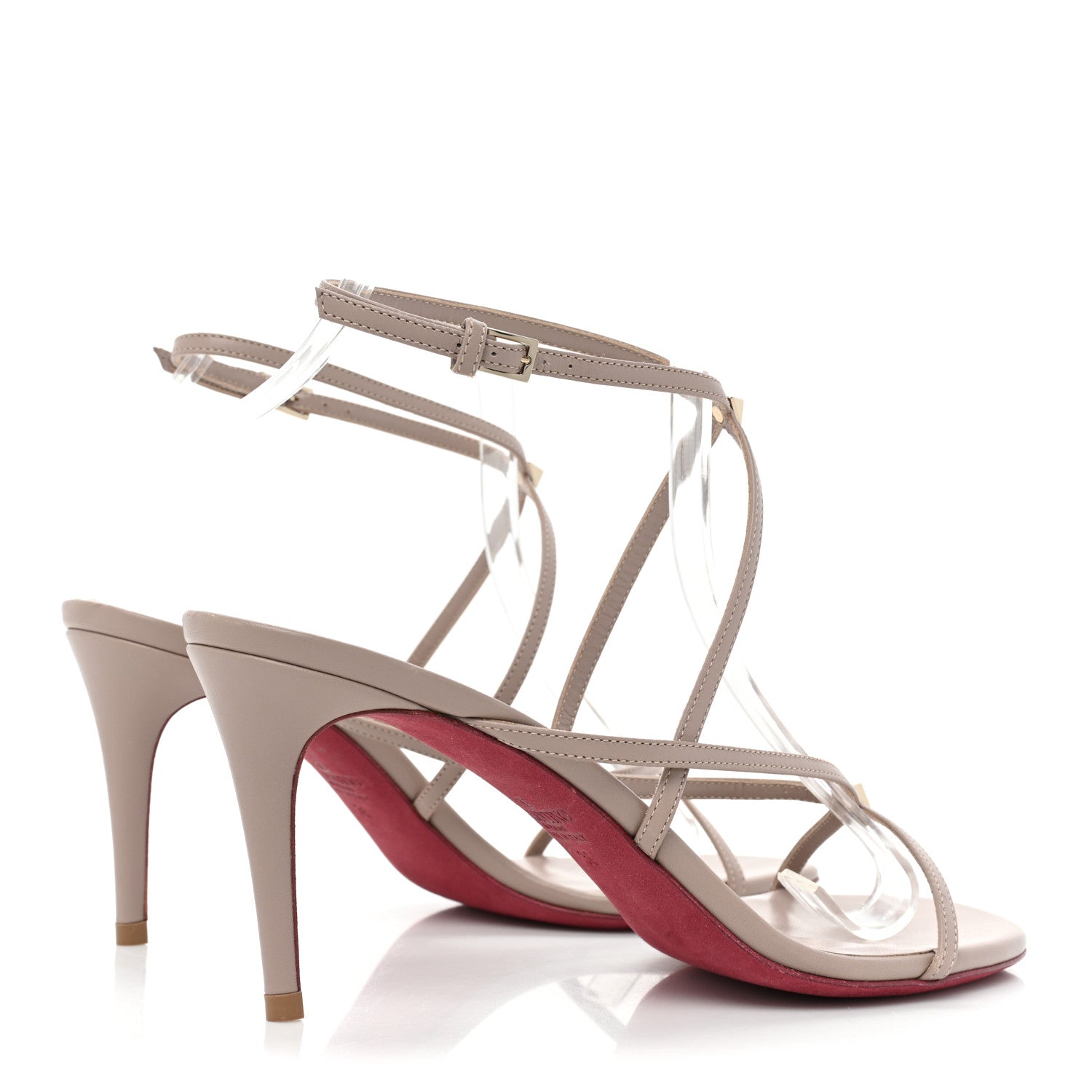 Valentino Garavani Calfskin Strappy Rockstud Ankle Strap Sandals 36 Rose Cannelle 4 of 9