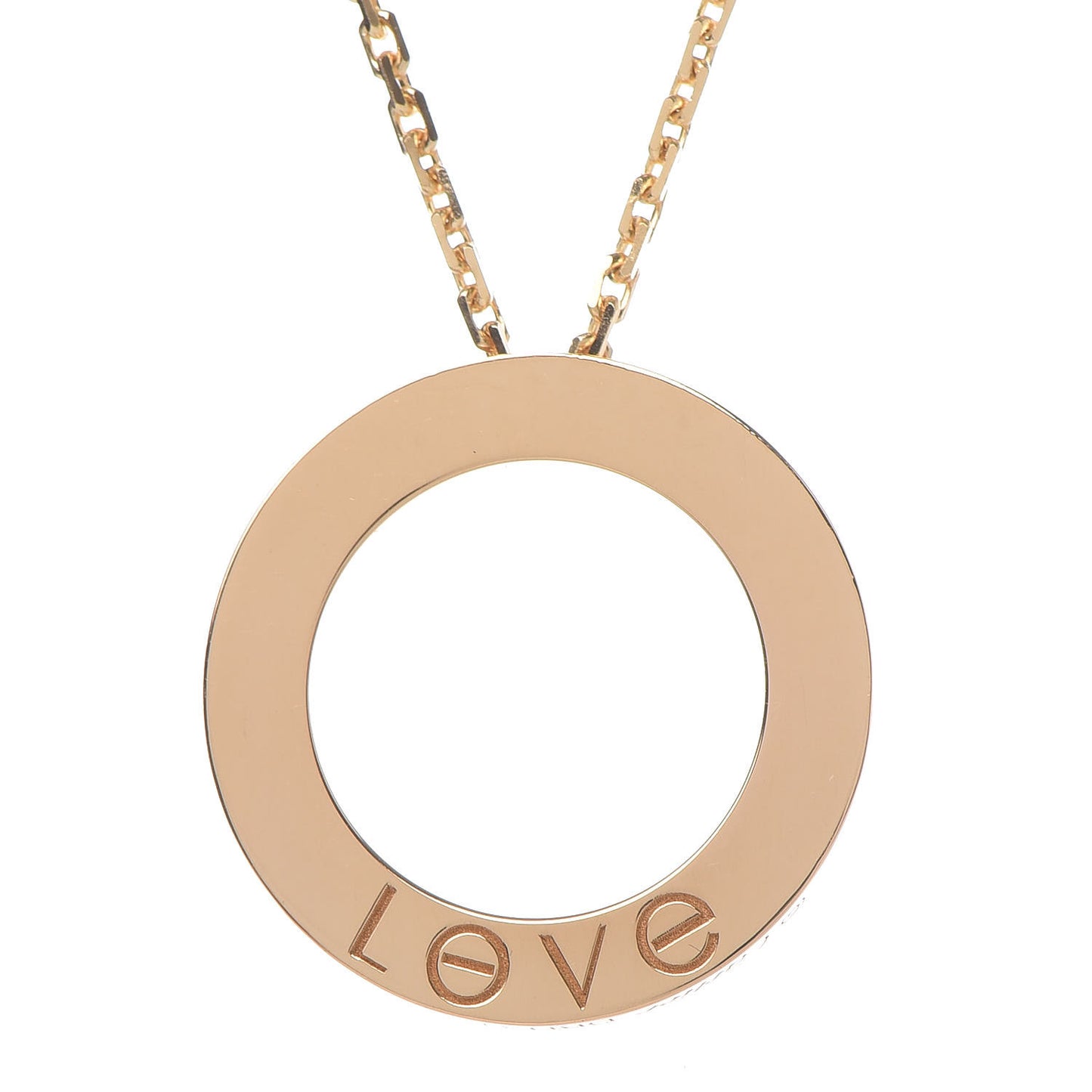 18K Yellow Gold LOVE Pendant Necklace