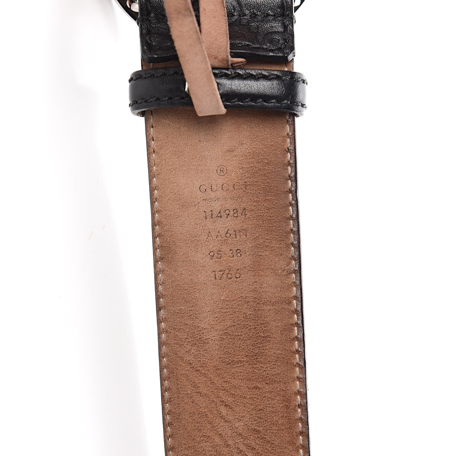 Gucci Guccissima Interlocking G Belt 95 38 Black 6 of 9