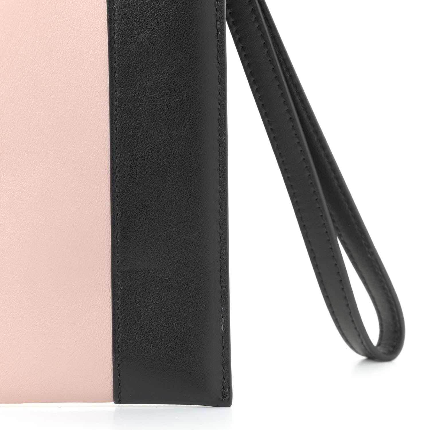 Alexander McQueen Calfskin Zipped Logo Wristlet Pink Black 10 of 12