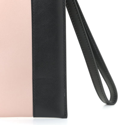Alexander McQueen Calfskin Zipped Logo Wristlet Pink Black 10 of 12