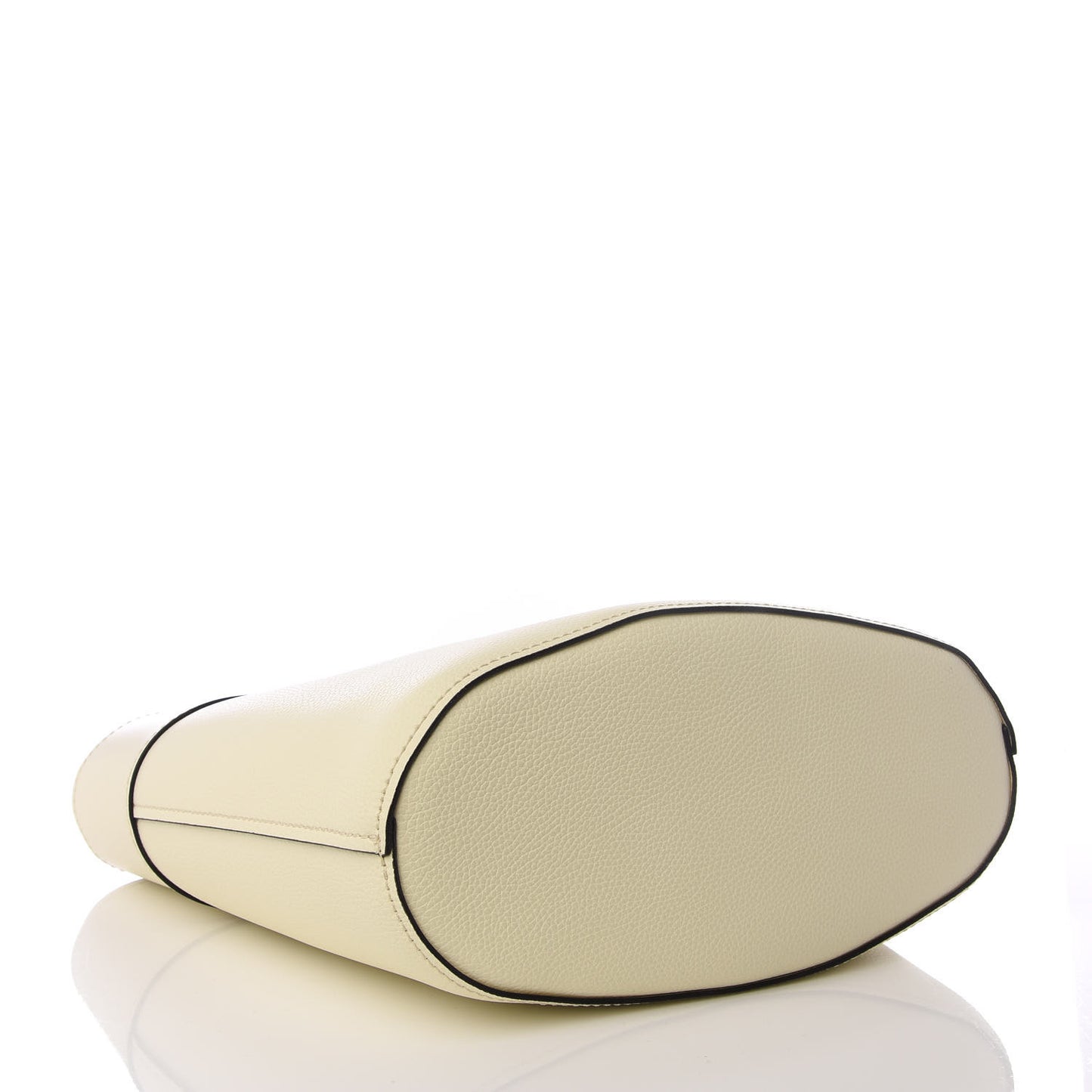 Smooth Grained Calfskin Medium Aby Tote Natural White