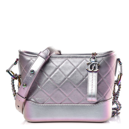 Chanel Iridescent Lambskin Calfskin Quilted Small Gabrielle Hobo Light Purple 1 of 12