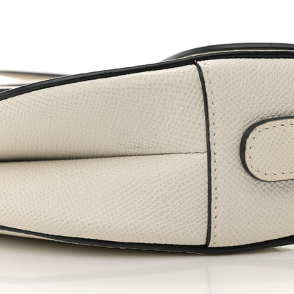 Christian Dior Grained Calfskin Saddle Bag White 10 of 14
