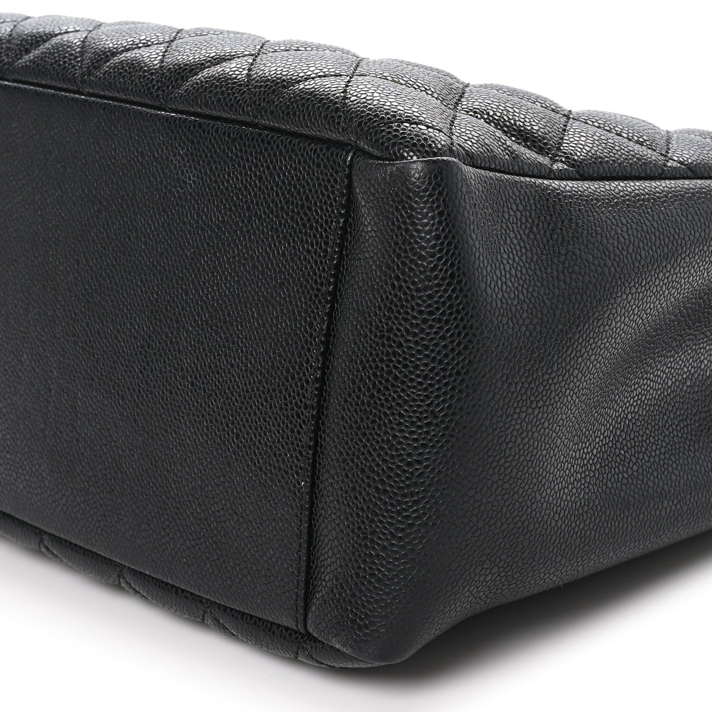 Caviar Quilted Grand Shopping Tote GST Black