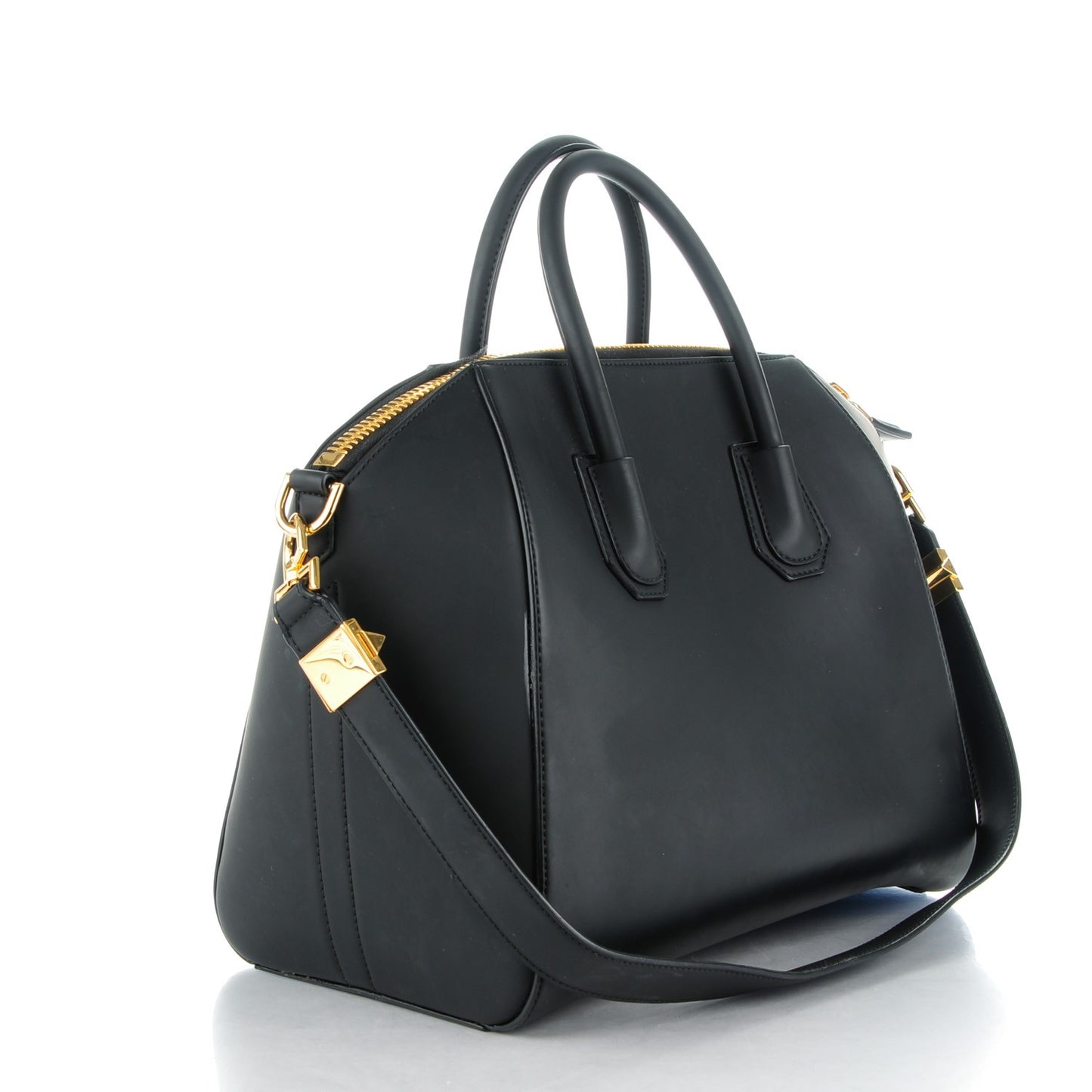 Rubber Effect Calfskin Medium Antigona Black