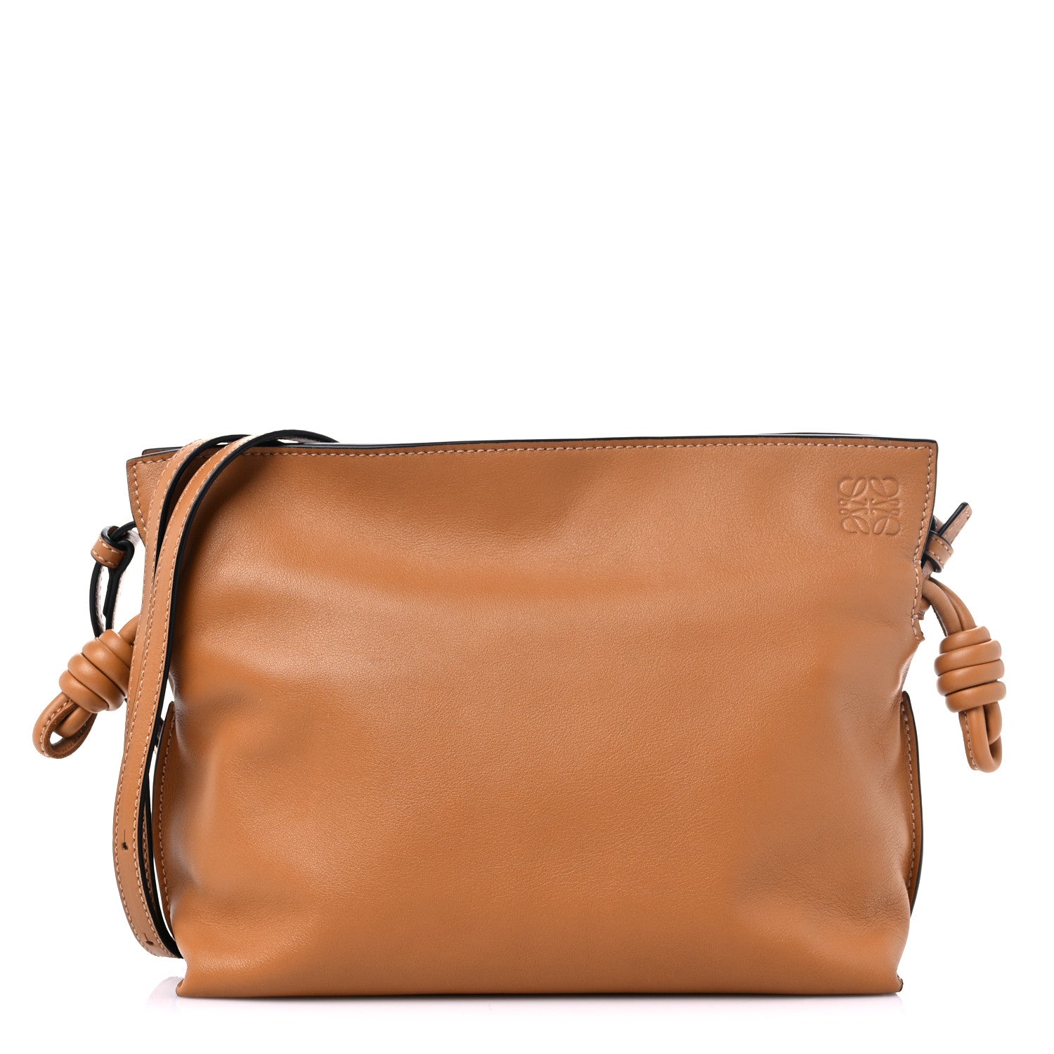 Loewe Calfskin Mini Flamenco Knot Clutch Warm Desert 1 of 10