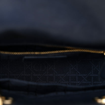 Christian Dior Lambskin Cannage Small Lucky Badges My Lady Dior Navy 5 of 10