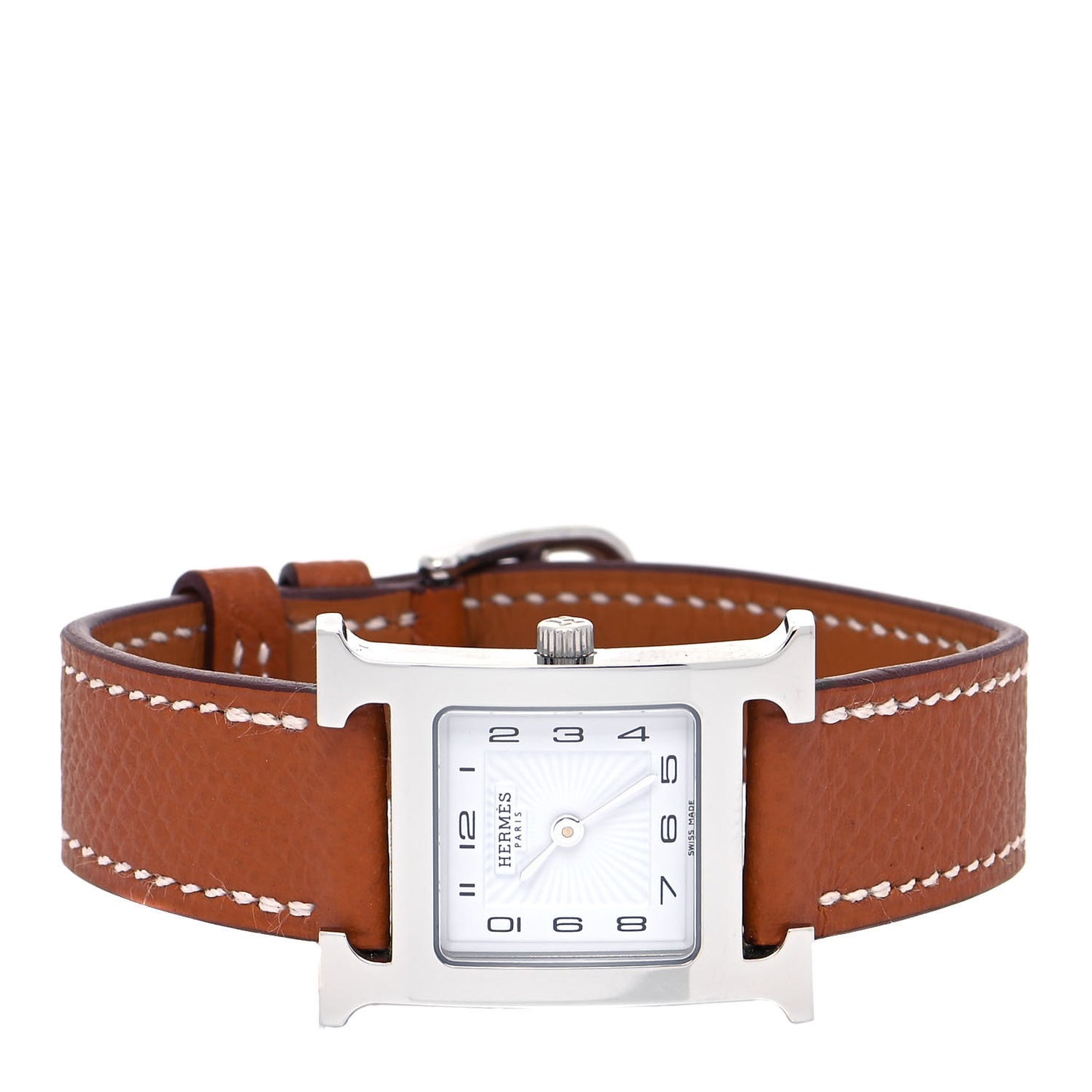Stainless Steel Epsom 21mm Heure H Hour Quartz Watch Gold