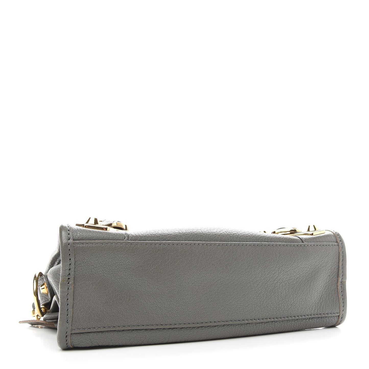 Chevre Gold Metallic Edge Hardware Mini City Gris Acier