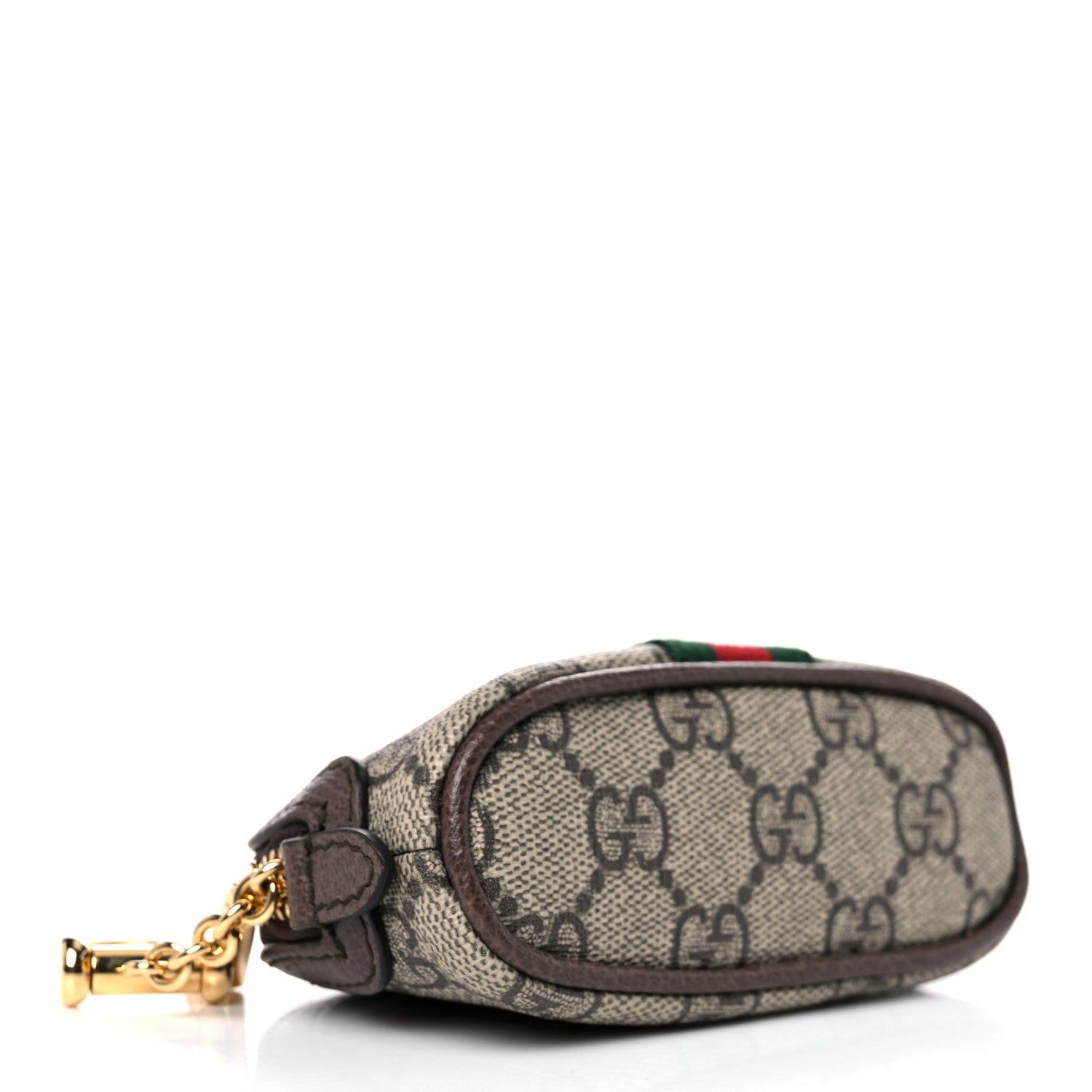 Gucci GG Supreme Monogram Web Ophidia Dome Key Pouch Beige New Acero 4 of 9
