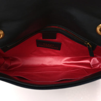 Gucci Velvet Matelasse Crystal Medium GG Marmont Shoulder Bag Black 5 of 10