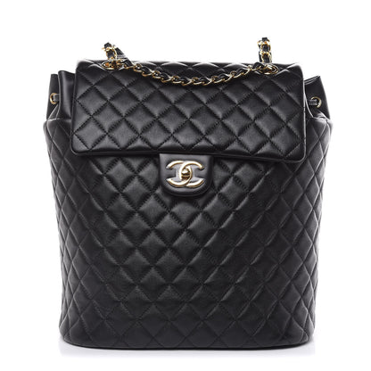 Chanel Lambskin Quilted Large Urban Spirit Backpack Black 1 of 10