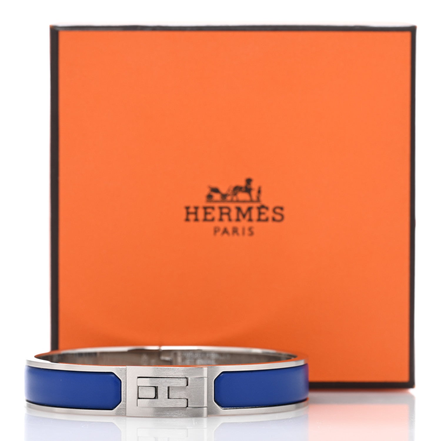 Hermes Matte Enamel Jet Bracelet T5 Bleu Royal 5 of 5
