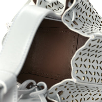 Alaia Calfskin Laser Cut Rose-Marie 19 Bag White 4 of 8