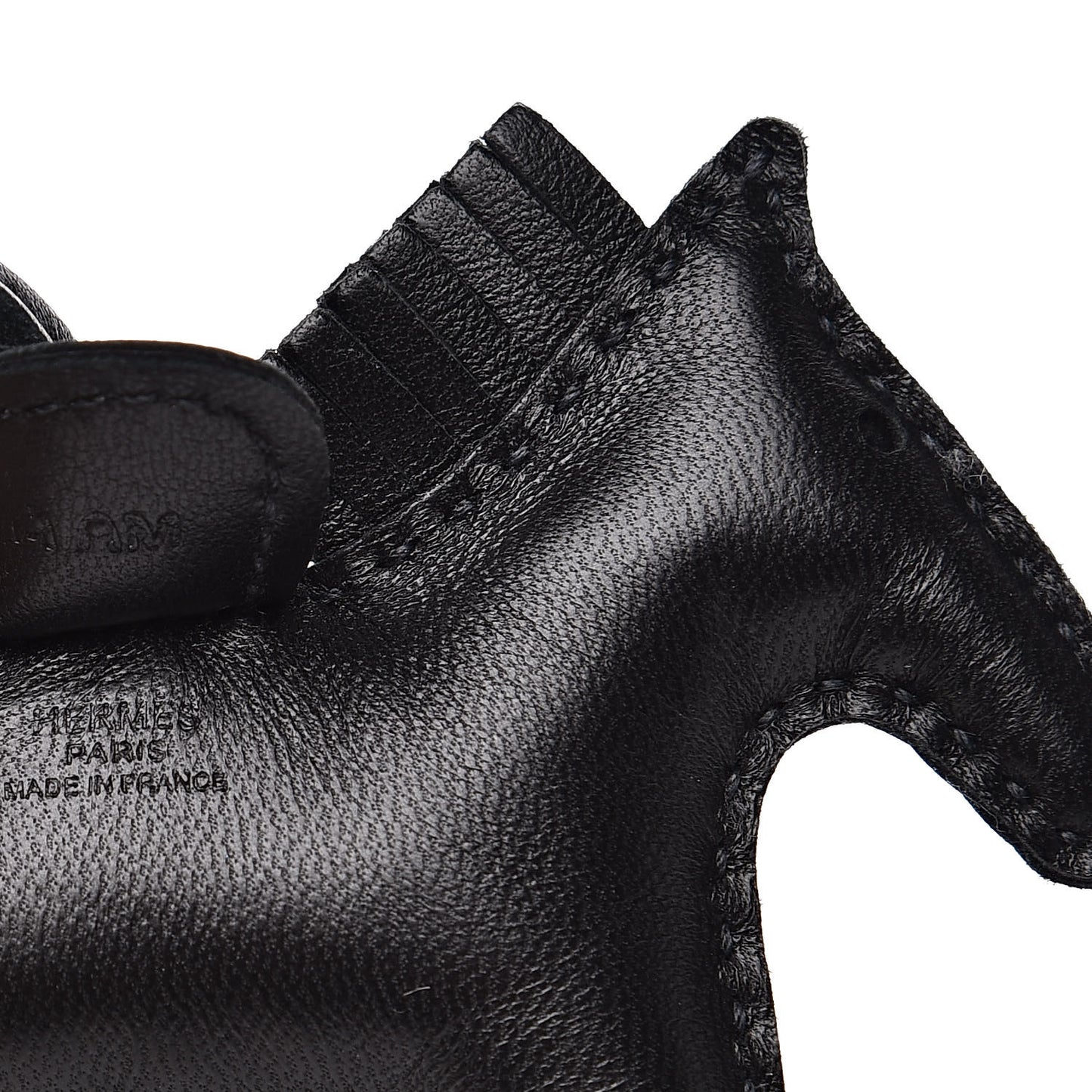 Milo Lambskin Grigri Rodeo Horse Bag Charm PM So Black
