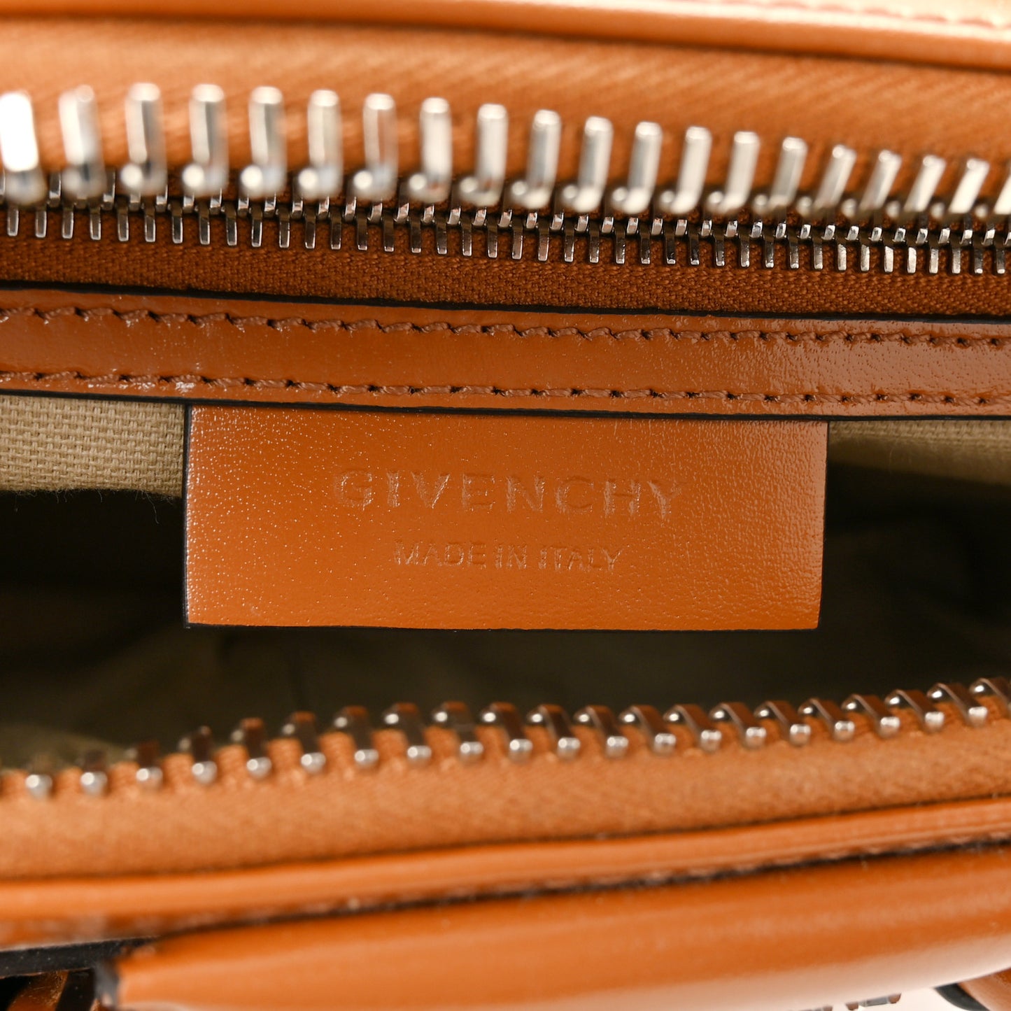 Shiny Lord Calfskin Mini Antigona Tan