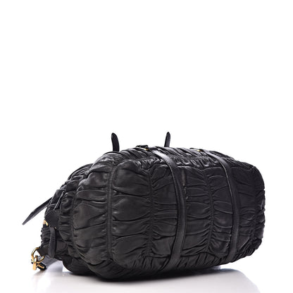 Prada Nappa Gaufre Satchel Black 4 of 13