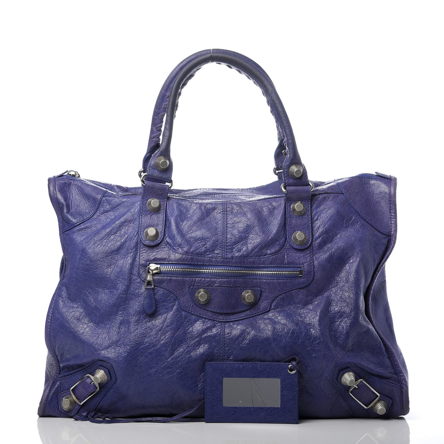 Balenciaga Agneau Giant 21 Silver Hardware Weekender Bleu Lavande 3 of 11