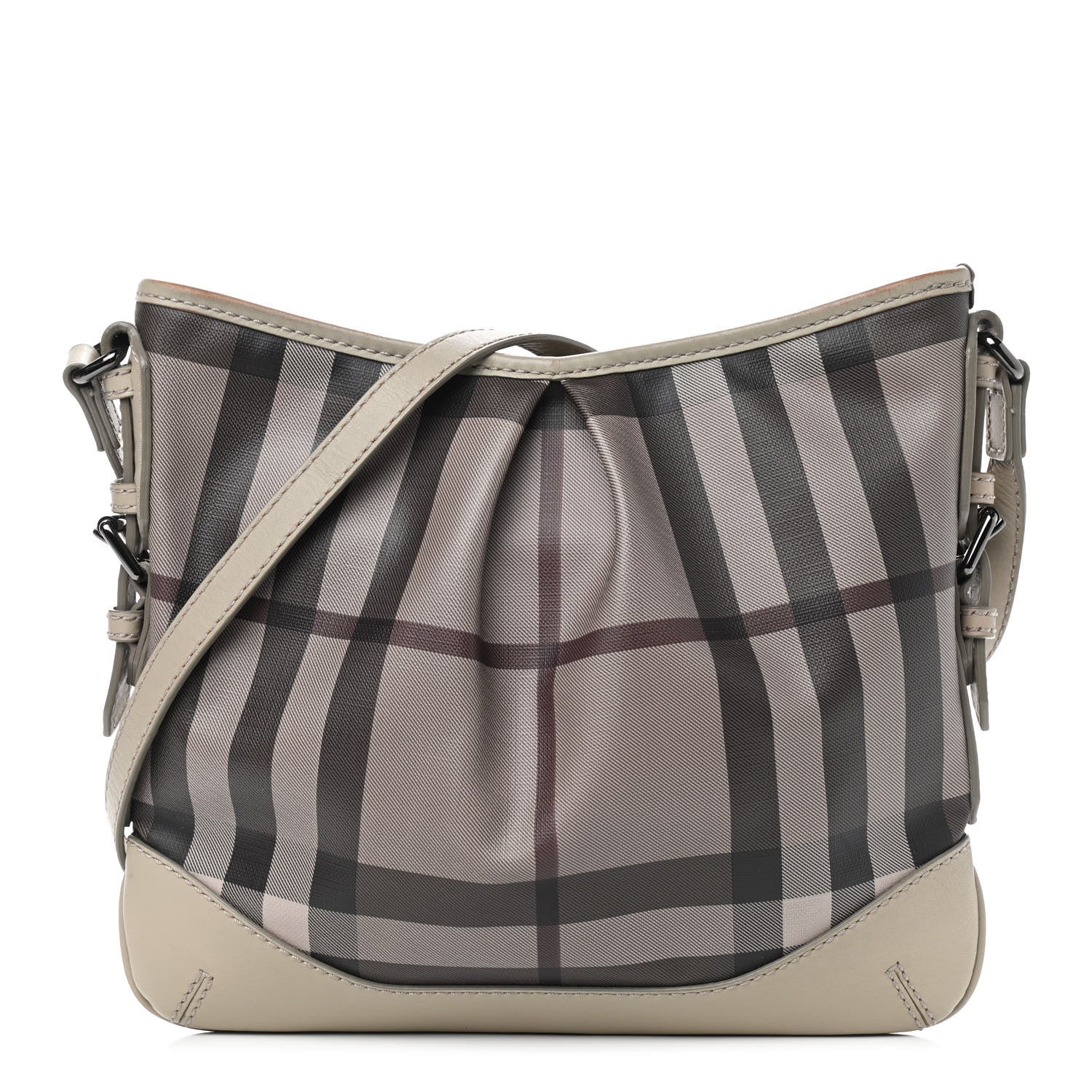 Burberry Smoked Check Hartham Shoulder Bag Trench 1 of 15