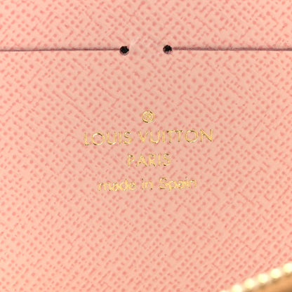 Louis Vuitton Damier Azur Clemence Wallet Rose Ballerine 7 of 7