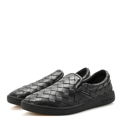 Bottega Veneta Nappa Intrecciato Mens Sawyer Slip On Sneakers 42 Black 4 of 9