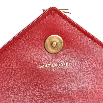 Saint Laurent Calfskin Matelasse Chevron Classic Monogram Baby Chain Bag Red 8 of 8