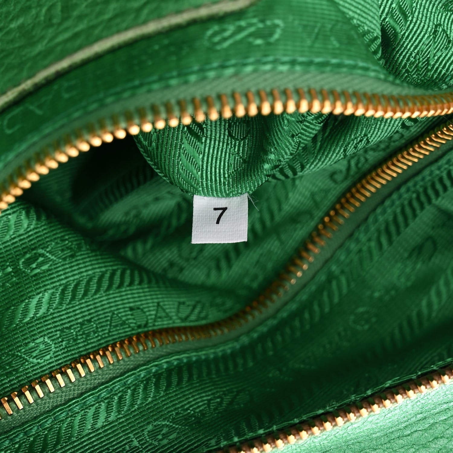 Prada Cervo Logo Embossed Folding Tote Acquamarina 8 of 16