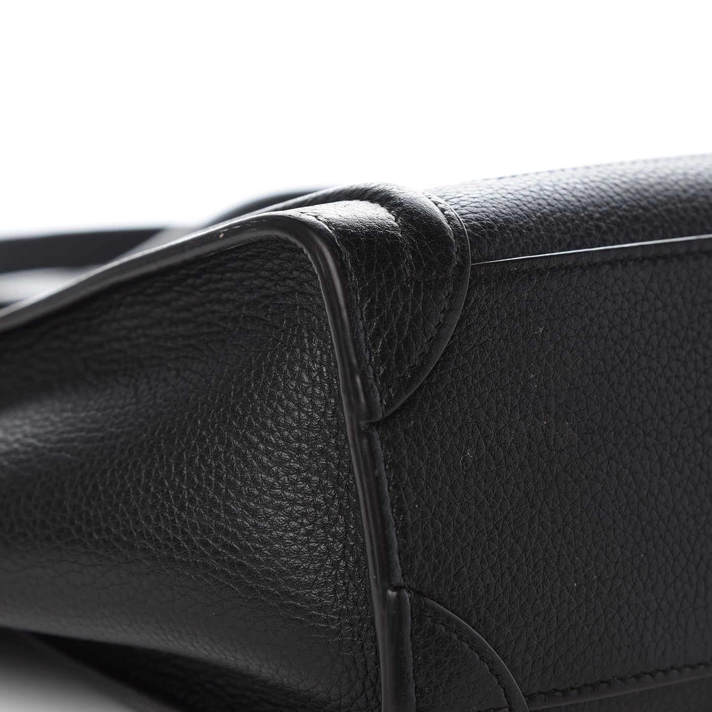 Drummed Calfskin Nano Luggage Black