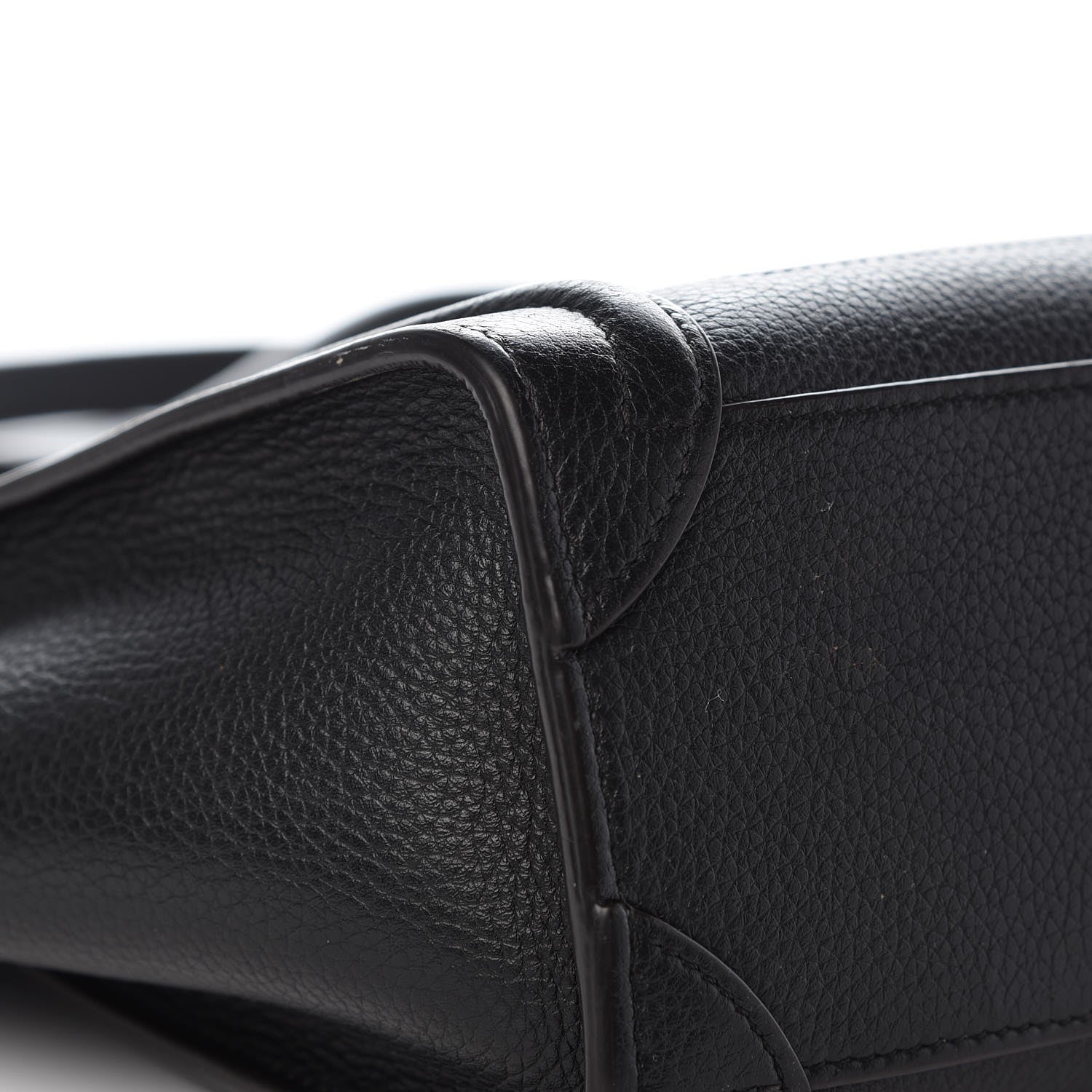 Celine Drummed Calfskin Nano Luggage Black 10 of 11