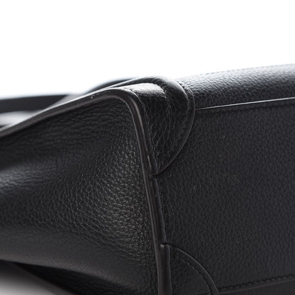 Celine Drummed Calfskin Nano Luggage Black 10 of 11