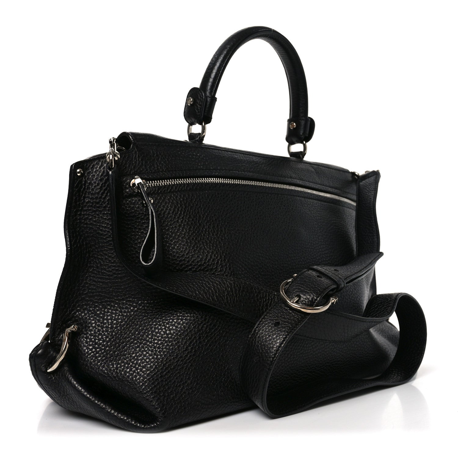 Salvatore Ferragamo Calfskin Large Sofia Shoulder Bag Black 3 of 10