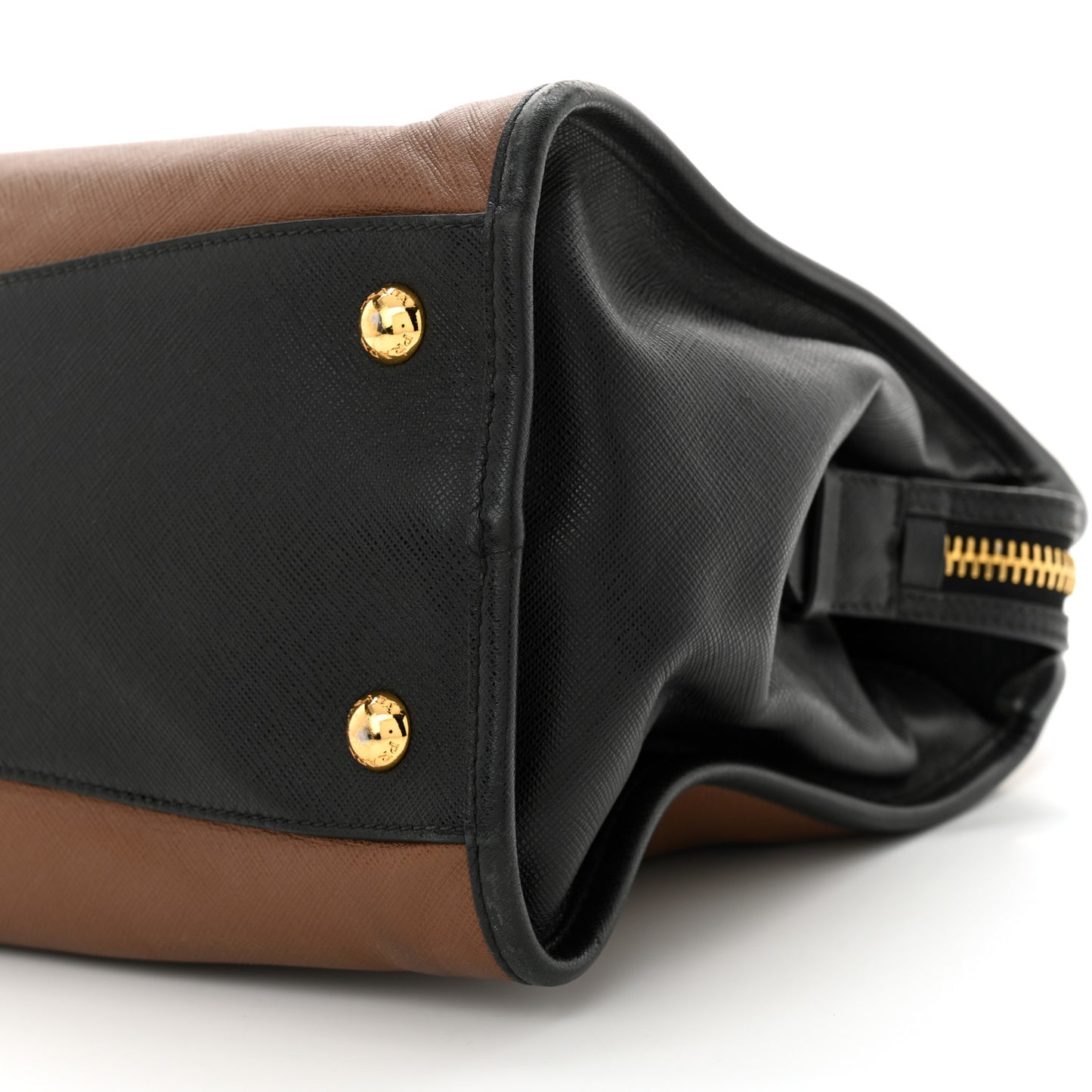 Saffiano Soft Bi-Color Tote Palissandro Black