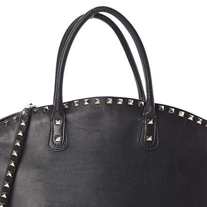 Valentino Garavani Vitello Rockstud Dome Shopper Black 11 of 11