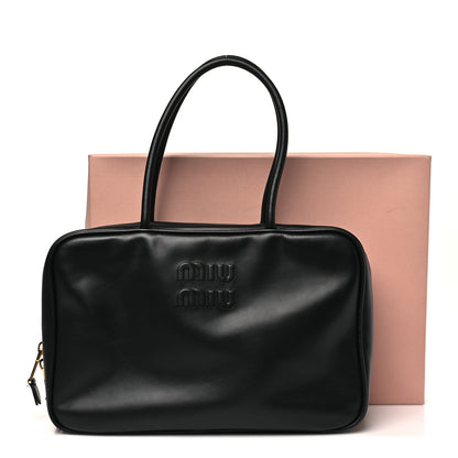 Miu Miu Calfskin Softy Medium Beau Top Handle Bag Black 11 of 11