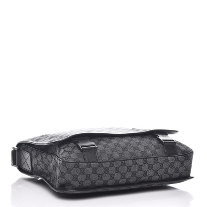 Gucci Denim Monogram Hysteria Double Buckle Flap Messenger Bag 4 of 7