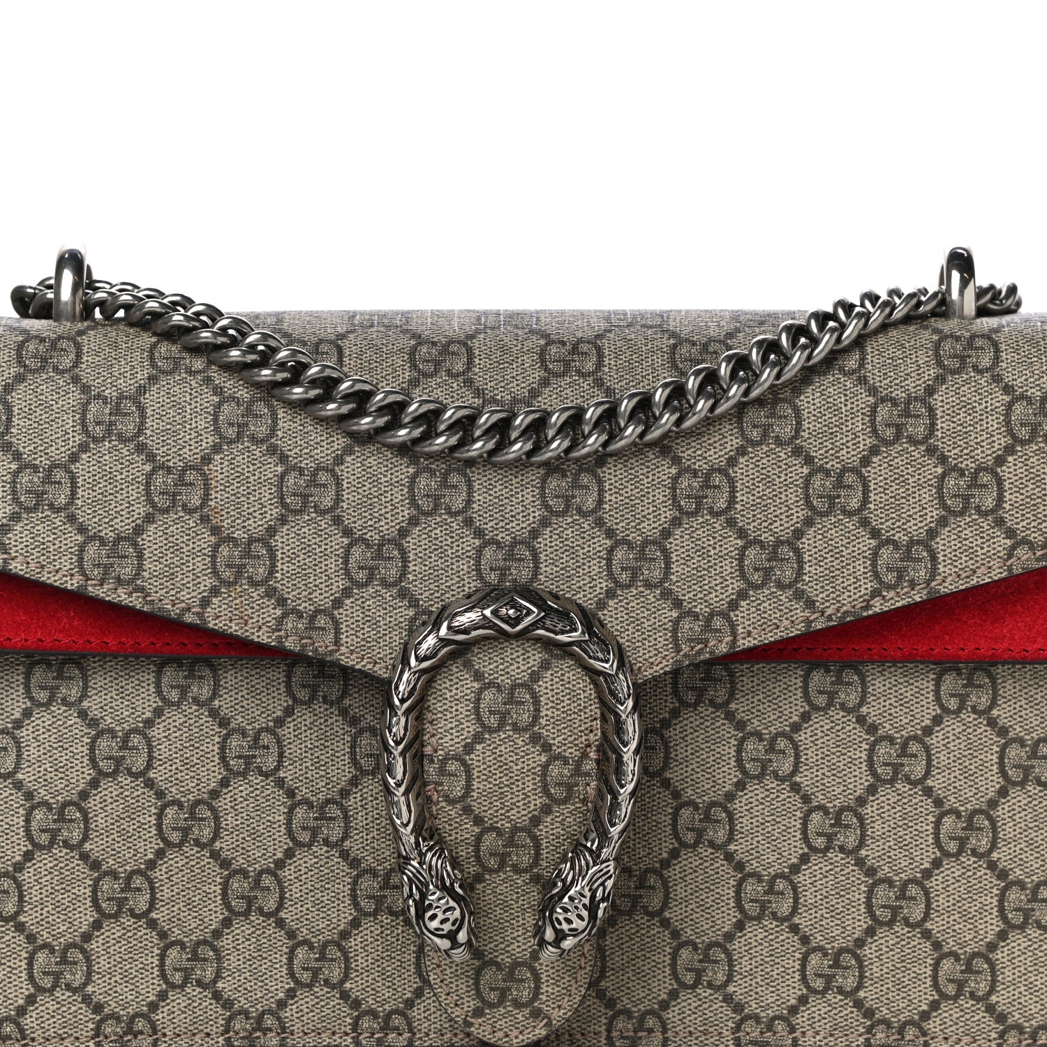 Gucci GG Supreme Monogram Small Dionysus Shoulder Bag Red 8 of 23
